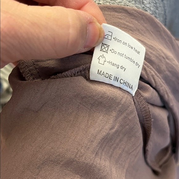 OLRIK Taupe Stretchy Crepe Coulotte Wide Leg Romper Plus Size 3X - Picture 9 of 14